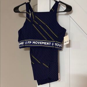 FP Movement by Free People Navy and Yellow Active Set